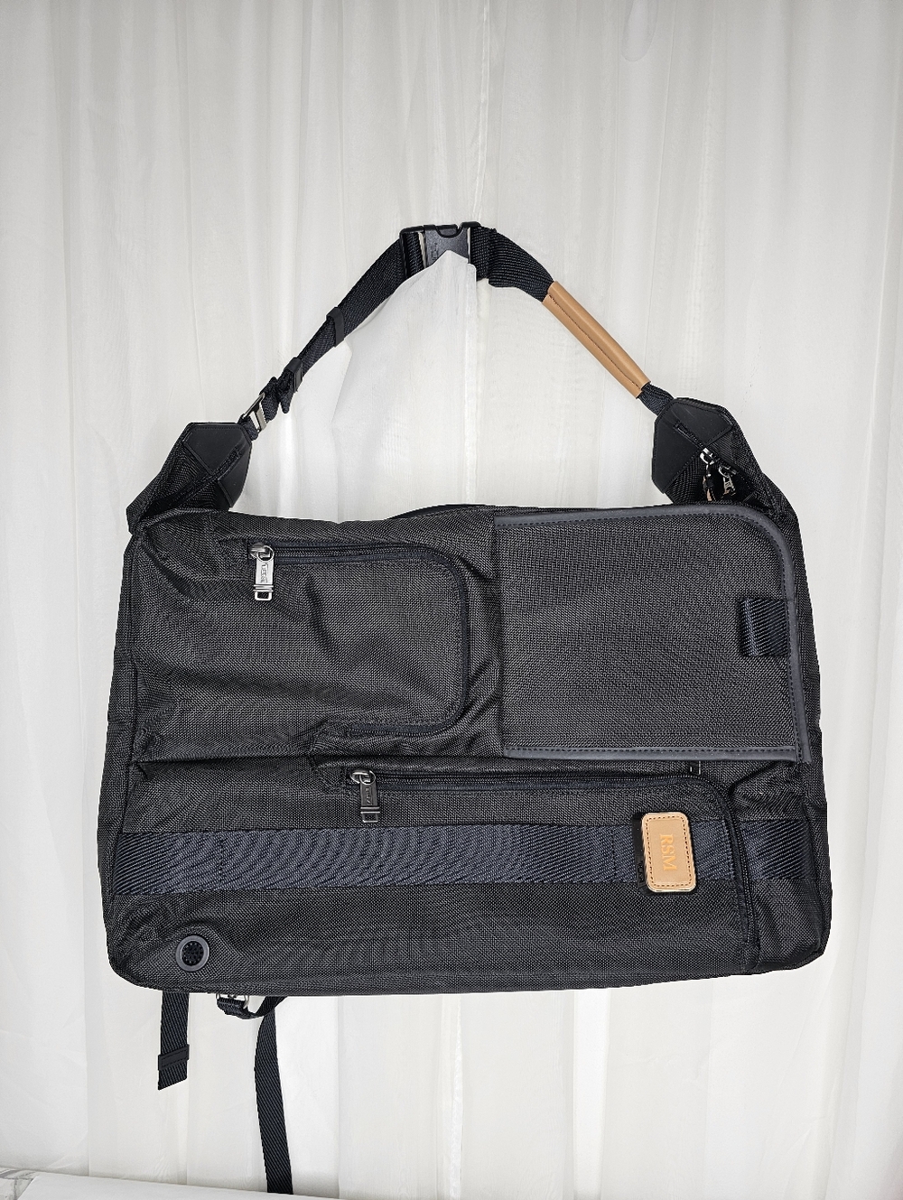 Tumi Alpha Bravo Ballistic Mens Black Convertible Briefcase Backpack NEW